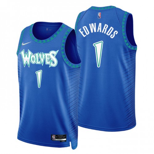 Minnesota Minnesota Timberwolves #1 Anthony Edwards Men’s Nike Royal 2021/22 Swingman NBA Jersey – City Edition Men’s