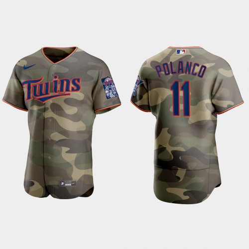 Minnesota Minnesota Twins #11 Jorge Polanco Men’s Nike 2021 Armed Forces Day Authentic MLB Jersey -Camo Men’s