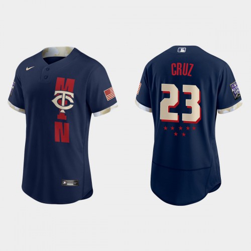 Minnesota Minnesota Twins #23 Nelson Cruz 2021 Mlb All Star Game Authentic Navy Jersey Men’s