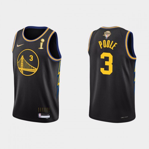 Golden State Golden State Warriors #3 ordan Poole Men’s Nike Black 2021-22 NBA Finals Champions Swingman Jersey Men’s