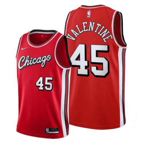 Chicago Chicago Bulls #45 Denzel Valentine Women’s 2021-22 City Edition Red NBA Jersey Womens