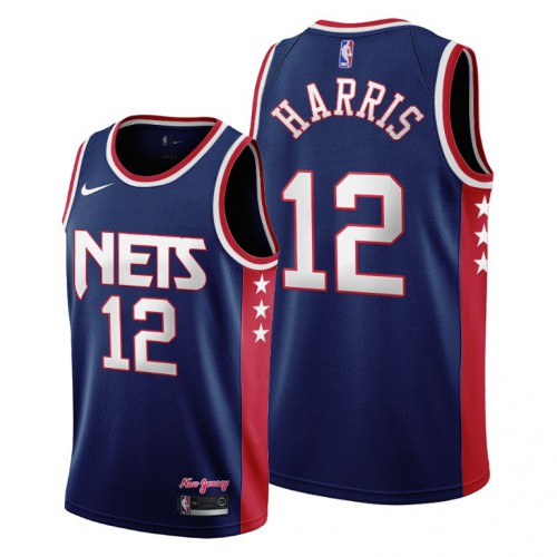 Brooklyn Brooklyn Nets #12 Joe Harris Women’s 2021-22 City Edition Throwback 90s Wordmark Navy NBA Jersey Womens