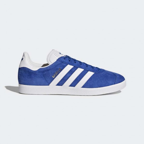 Mens Collegiate Royal/White/Gold Metallic Adidas Originals Gazelle Shoes 115HIZAQ