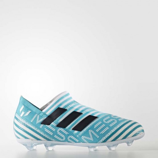 Kids White/Legend Ink/Energy Blue Adidas Nemeziz 17+ 360 Agility Firm Ground Cleats Soccer Cleats 188VPHKY