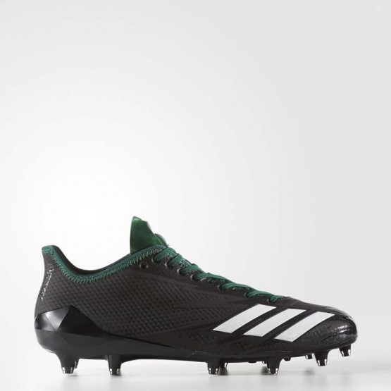 Mens Core Black/White/Dark Green Adidas Adizero 5-star 6.0 Cleats Football Cleats 275PGJSO