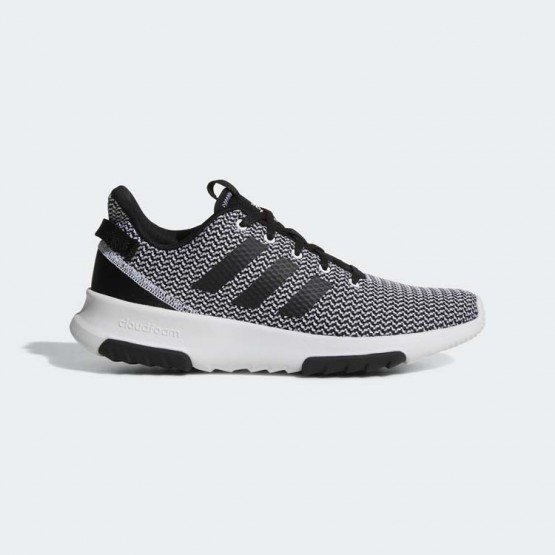 Mens White/Core Black Adidas Cloudfoam Racer Tr Sport Shoes 280MHYJB