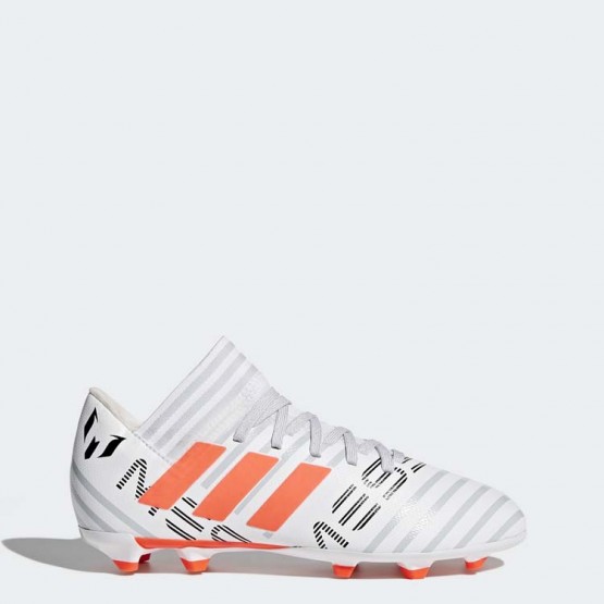 Kids White/Warning/Clear Grey Adidas Nemeziz Messi 17.3 Firm Ground Cleats Soccer Cleats 281TCXMB