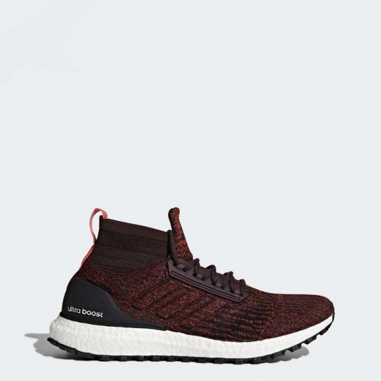 Mens Dark Burgundy/Energy Adidas Ultraboost All Terrain Running Shoes 380KNEIL