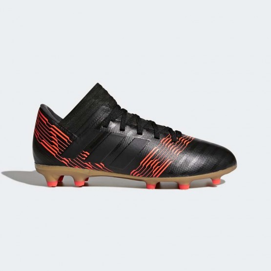 Kids Core Black/Black/Infrared Adidas Nemeziz 17.3 Firm Ground Cleats Soccer Cleats 401ZTXBK