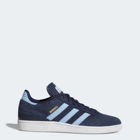 Mens Collegiate Navy/Clear Blue/Gold Metallic Adidas Originals Busenitz Shoes 441EIXZP