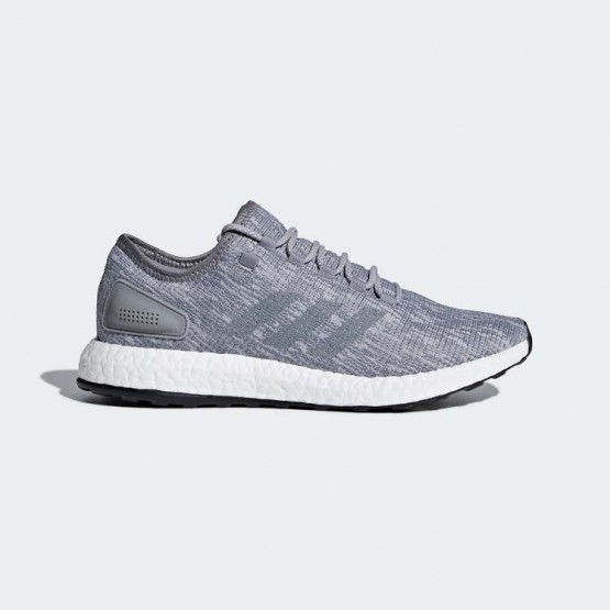 Mens Grey Adidas Pureboost Running Shoes 524FILJQ