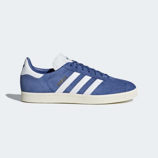 Mens Collegiate Royal/White Adidas Originals Gazelle Shoes 618RGVPM