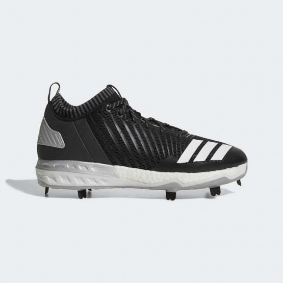 Mens Core Black/White/Metallic Silver Adidas Boost Icon 3 Cleats Baseball Shoes 713ZVXNF