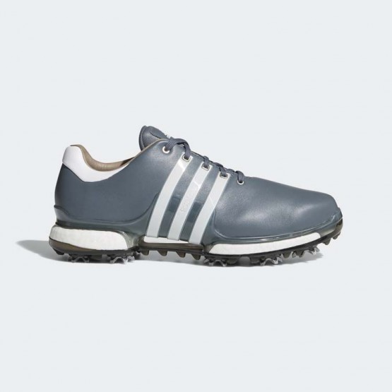 Mens Onix/White/Core Black Adidas Tour 360 Boost 2.0 Golf Shoes 762FTRSM