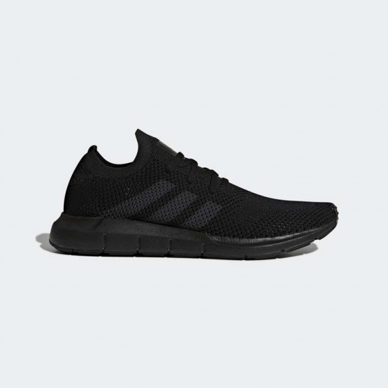 Mens Core Black/Grey/Black Adidas Originals Swift Run Primeknit Shoes 766XHAYB