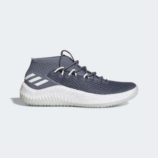 Mens Onix/White Adidas Dame 4 Basketball Shoes 781KLXCU