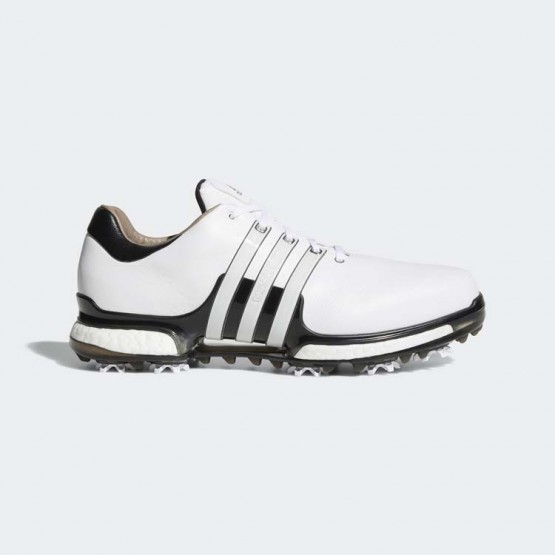 Mens White/Core Black Adidas Tour 360 2.0 Wide Golf Shoes 831CHSWL