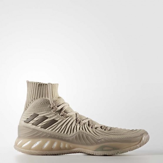 Mens Trace Khaki/Cargo Brown/Linen Khaki Adidas Crazy Explosive 2017 Primeknit Basketball Shoes 856PFNXV