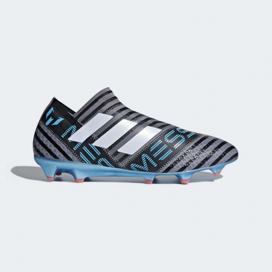 Mens Grey/White/Black Adidas Nemeziz Messi 17+ 360 Agility Firm Ground Cleats Soccer Cleats 875WMSPB