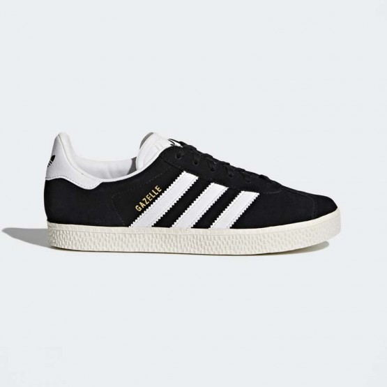 Kids Core Black/White/Metallic Gold Adidas Originals Gazelle Shoes 889FWREO