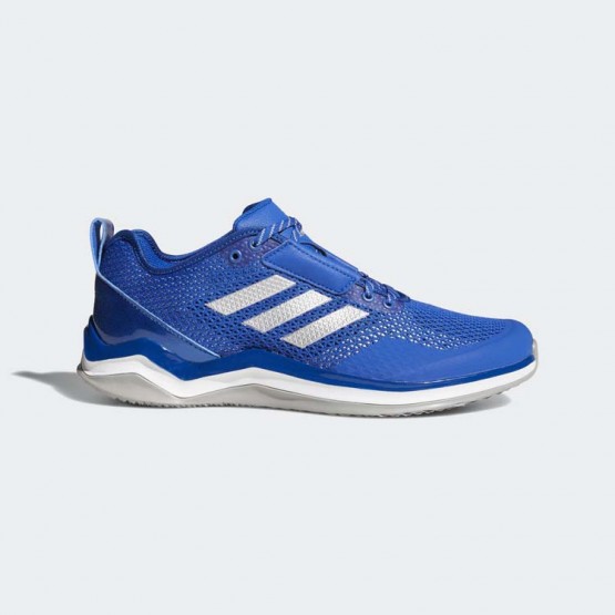 Mens Collegiate Royal/Metallic Silver/White Adidas Speed Trainer 3 Baseball Shoes 957UJWXH