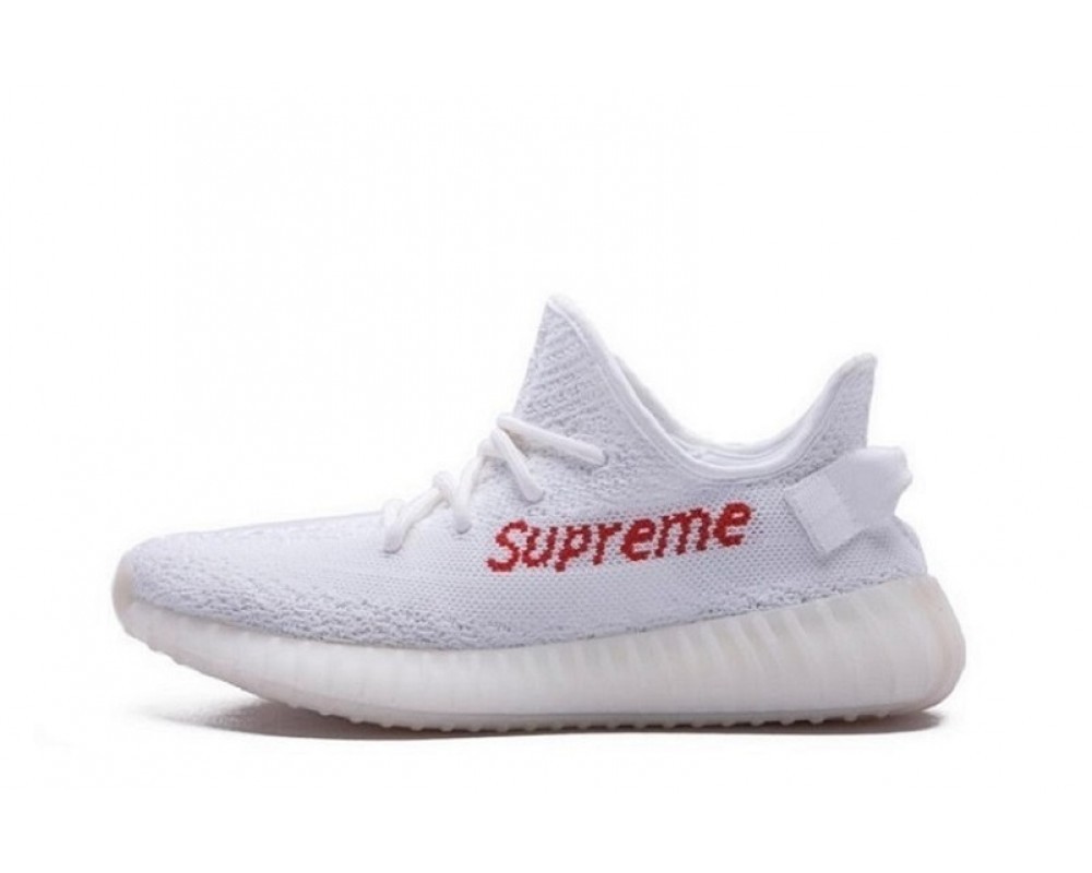 Supreme x Yeezy Boost 350 V2 White Red SA9467