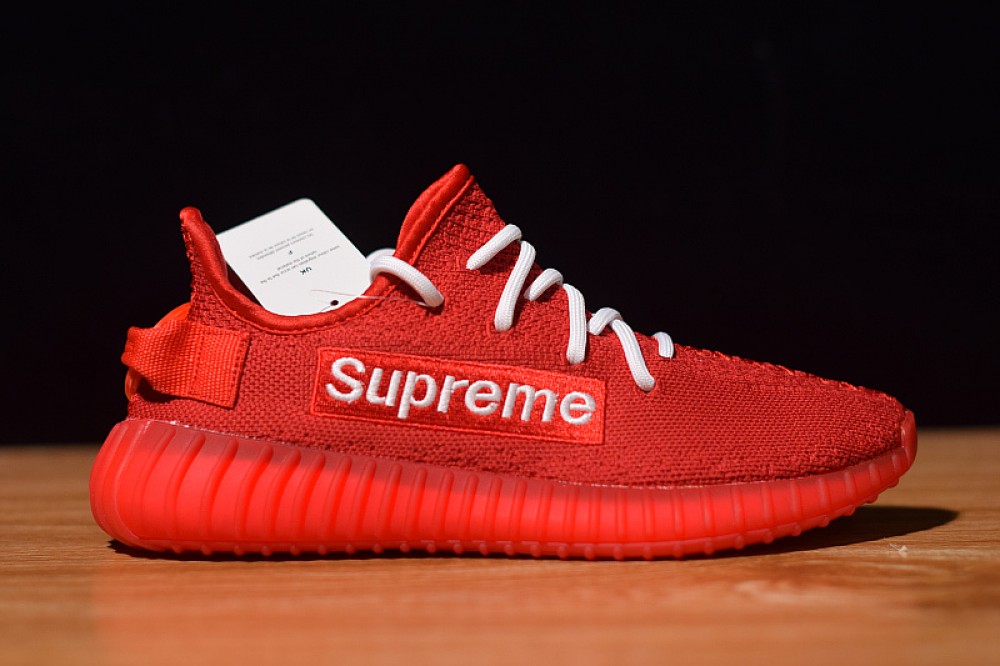 Supreme x Yeezy Boost 350 V2 Red White F36923